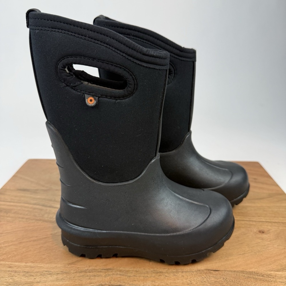 New $90 Little Kids Bogs Neo Classic Black Winter Snow Insulated Boots Size 10 C